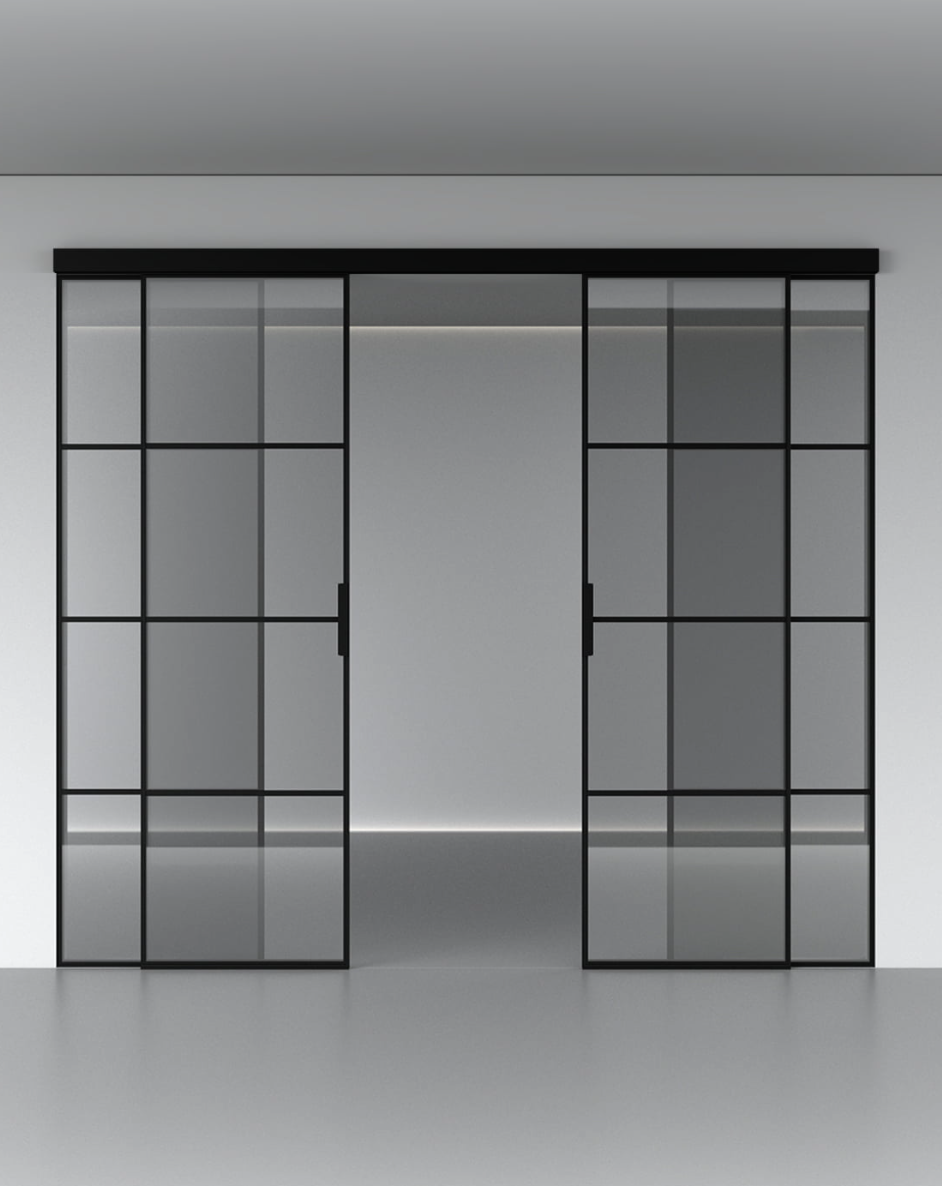 Schiebetür Stahl Glas